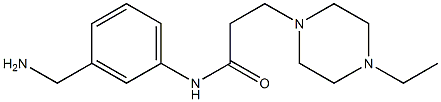 N-[3-(aminomethyl)phenyl]-3-(4-ethylpiperazin-1-yl)propanamide Struktur