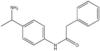 N-[4-(1-aminoethyl)phenyl]-2-phenylacetamide Struktur