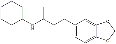 N-[4-(2H-1,3-benzodioxol-5-yl)butan-2-yl]cyclohexanamine Struktur