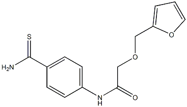 N-[4-(aminocarbonothioyl)phenyl]-2-(2-furylmethoxy)acetamide Struktur