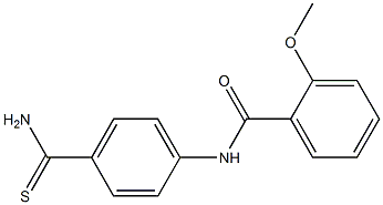 N-[4-(aminocarbonothioyl)phenyl]-2-methoxybenzamide Struktur