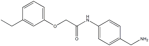 N-[4-(aminomethyl)phenyl]-2-(3-ethylphenoxy)acetamide Struktur