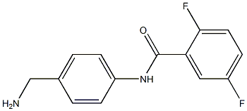 N-[4-(aminomethyl)phenyl]-2,5-difluorobenzamide Struktur