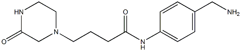 N-[4-(aminomethyl)phenyl]-4-(3-oxopiperazin-1-yl)butanamide Struktur