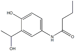 N-[4-hydroxy-3-(1-hydroxyethyl)phenyl]butanamide Struktur