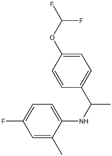 N-{1-[4-(difluoromethoxy)phenyl]ethyl}-4-fluoro-2-methylaniline Struktur