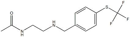 N-{2-[({4-[(trifluoromethyl)sulfanyl]phenyl}methyl)amino]ethyl}acetamide Struktur