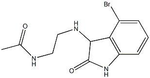 N-{2-[(4-bromo-2-oxo-2,3-dihydro-1H-indol-3-yl)amino]ethyl}acetamide Struktur