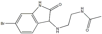 N-{2-[(6-bromo-2-oxo-2,3-dihydro-1H-indol-3-yl)amino]ethyl}acetamide Struktur