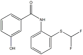 N-{2-[(difluoromethyl)sulfanyl]phenyl}-3-hydroxybenzamide Struktur