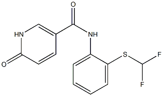 N-{2-[(difluoromethyl)sulfanyl]phenyl}-6-oxo-1,6-dihydropyridine-3-carboxamide Struktur