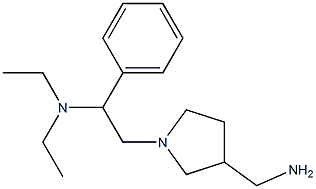 N-{2-[3-(aminomethyl)pyrrolidin-1-yl]-1-phenylethyl}-N,N-diethylamine Struktur