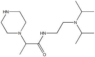 N-{2-[bis(propan-2-yl)amino]ethyl}-2-(piperazin-1-yl)propanamide Struktur