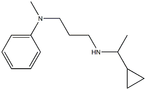 N-{3-[(1-cyclopropylethyl)amino]propyl}-N-methylaniline Struktur