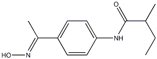 N-{4-[(1E)-N-hydroxyethanimidoyl]phenyl}-2-methylbutanamide Struktur