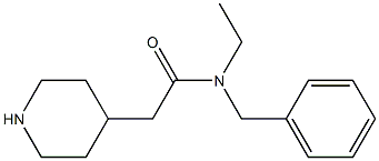 N-benzyl-N-ethyl-2-(piperidin-4-yl)acetamide Struktur