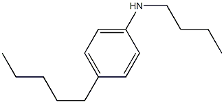 N-butyl-4-pentylaniline Struktur