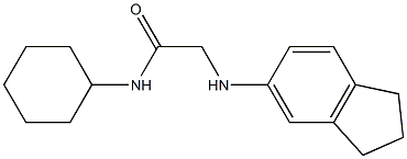 N-cyclohexyl-2-(2,3-dihydro-1H-inden-5-ylamino)acetamide Struktur