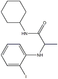 N-cyclohexyl-2-[(2-iodophenyl)amino]propanamide Struktur