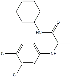 N-cyclohexyl-2-[(3,4-dichlorophenyl)amino]propanamide Struktur