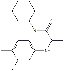 N-cyclohexyl-2-[(3,4-dimethylphenyl)amino]propanamide Struktur