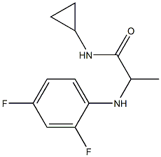 N-cyclopropyl-2-[(2,4-difluorophenyl)amino]propanamide Struktur