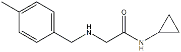 N-cyclopropyl-2-{[(4-methylphenyl)methyl]amino}acetamide Struktur