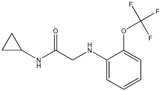 N-cyclopropyl-2-{[2-(trifluoromethoxy)phenyl]amino}acetamide Struktur