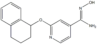 N'-hydroxy-2-(1,2,3,4-tetrahydronaphthalen-1-yloxy)pyridine-4-carboximidamide Struktur