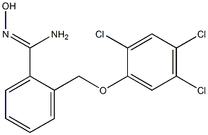 N'-hydroxy-2-(2,4,5-trichlorophenoxymethyl)benzene-1-carboximidamide Struktur