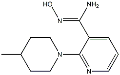 N'-hydroxy-2-(4-methylpiperidin-1-yl)pyridine-3-carboximidamide Struktur