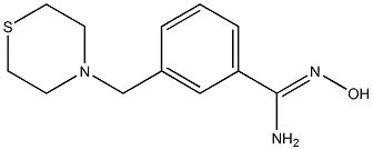 N'-hydroxy-3-(thiomorpholin-4-ylmethyl)benzene-1-carboximidamide Struktur