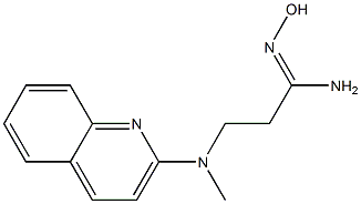 N'-hydroxy-3-[methyl(quinolin-2-yl)amino]propanimidamide Struktur