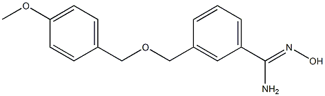 N'-hydroxy-3-{[(4-methoxyphenyl)methoxy]methyl}benzene-1-carboximidamide Struktur