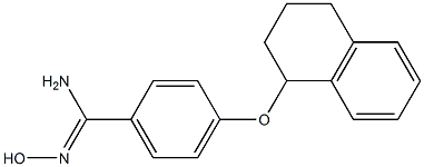 N'-hydroxy-4-(1,2,3,4-tetrahydronaphthalen-1-yloxy)benzene-1-carboximidamide Struktur