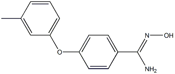 N'-hydroxy-4-(3-methylphenoxy)benzene-1-carboximidamide Struktur