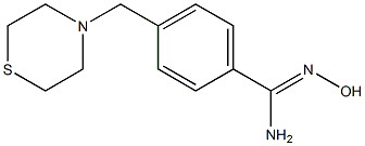 N'-hydroxy-4-(thiomorpholin-4-ylmethyl)benzene-1-carboximidamide Struktur