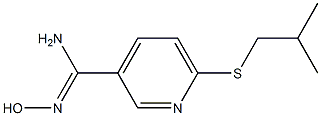 N'-hydroxy-6-[(2-methylpropyl)sulfanyl]pyridine-3-carboximidamide Struktur