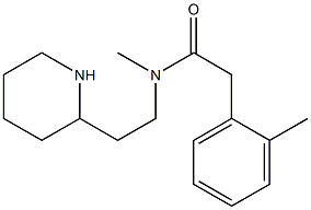 N-methyl-2-(2-methylphenyl)-N-[2-(piperidin-2-yl)ethyl]acetamide Struktur