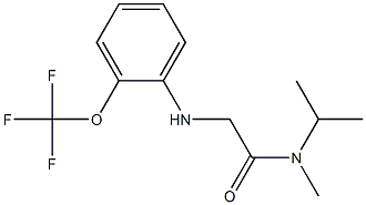 N-methyl-N-(propan-2-yl)-2-{[2-(trifluoromethoxy)phenyl]amino}acetamide Struktur