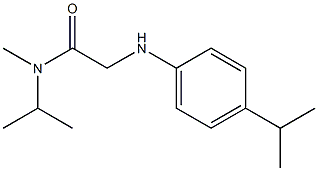 N-methyl-N-(propan-2-yl)-2-{[4-(propan-2-yl)phenyl]amino}acetamide Struktur