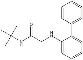 N-tert-butyl-2-[(2-phenylphenyl)amino]acetamide Struktur