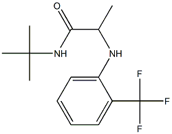 N-tert-butyl-2-{[2-(trifluoromethyl)phenyl]amino}propanamide Struktur