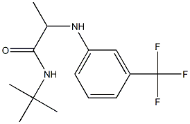 N-tert-butyl-2-{[3-(trifluoromethyl)phenyl]amino}propanamide Struktur