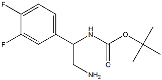 tert-butyl 2-amino-1-(3,4-difluorophenyl)ethylcarbamate Struktur