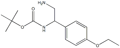 tert-butyl 2-amino-1-(4-ethoxyphenyl)ethylcarbamate Struktur