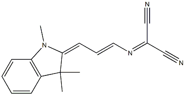 2-{[3-(1,3,3-trimethyl-1,3-dihydro-2H-indol-2-ylidene)-1-propenyl]imino}malononitrile Struktur