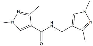 N-[(1,3-dimethyl-1H-pyrazol-4-yl)methyl]-1,3-dimethyl-1H-pyrazole-4-carboxamide Struktur