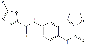 5-bromo-N-[4-(2-furoylamino)phenyl]-2-furamide Struktur