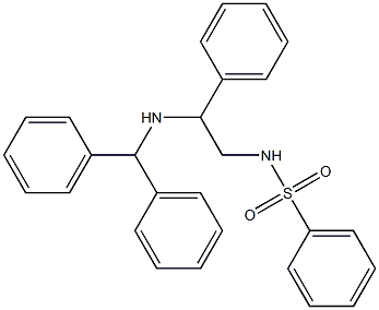 N-{2-[(diphenylmethyl)amino]-2-phenylethyl}benzenesulfonamide Struktur